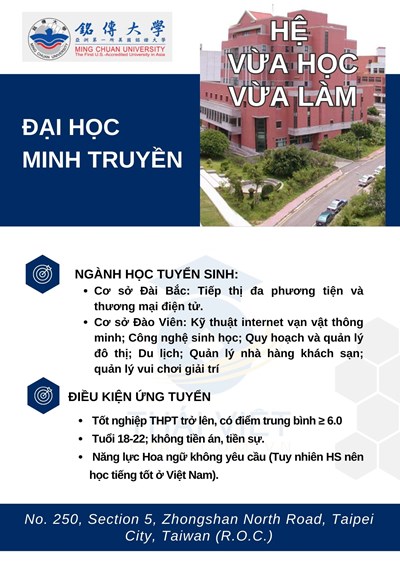 TUYỂN SINH - Đại Học  Minh Truyền - Hệ vừa học vừa làm